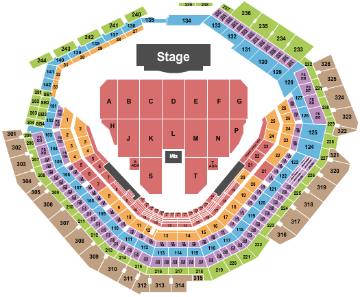 Globe Life Field Bruno Mars Seating Chart